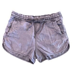 Lululemon Tracker Shorts Blue Washed Drawstring Running Shorts Pockets Women’s 6